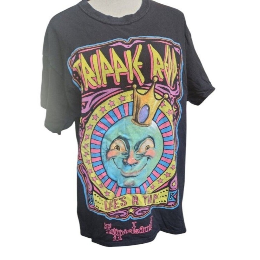 Trippie Red 'Lifes A Trip" Black T-shirt Size L Trippieland Rap Music Band Tee